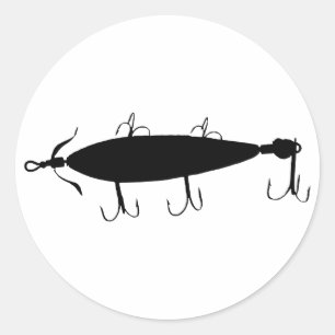 Gevist Lure 2 Silhouet a Ronde Sticker