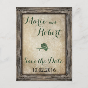 Gevist Lure Bruiloft Save the Date Briefkaart