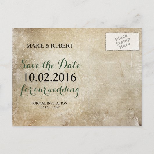 Gevist Lure Bruiloft Save the Date Briefkaart (Achterkant)
