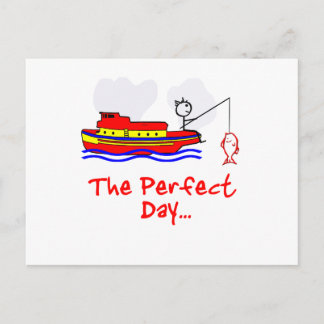 Gevist Man Boat Briefkaart