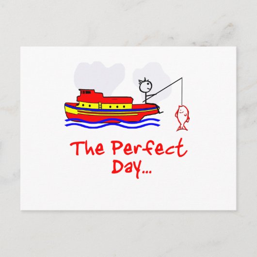 Gevist Man Boat Briefkaart (Voorkant)