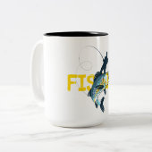 Gevist Man Tweekleurige Koffiemok (Voorkant links)