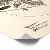 Gevist mandje 1896 oude kunstpoep poster (Hoek)