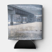 Gevist meer van Taneycomo Foggy Winter Blikjeskoeler (Achterkant)