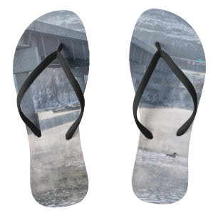 Gevist meer van Taneycomo Foggy Winter Teenslippers