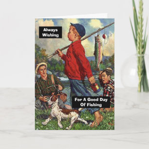 Gevist met Dog Wishing Voor een Goede Dag van Gevi Kaart