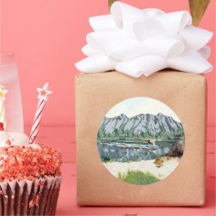 Gevist met een Struik Ronde Sticker