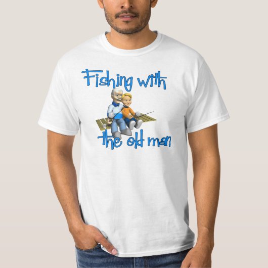 Gevist met het oude Man T-shirt (Voorkant)