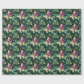 Gevist met Kerstman Kerstvakantie Cadeaupapier (Vlak)