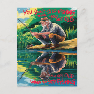 Gevist met leeftijd briefkaart