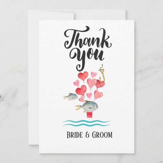 Gevist met liefde Wedding voor vissen Kaart (Voorkant)