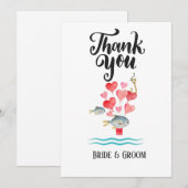 Gevist met liefde Wedding voor vissen Kaart (Voorkant / Achterkant)