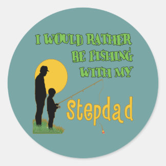 Gevist met mijn stiefvader ronde sticker