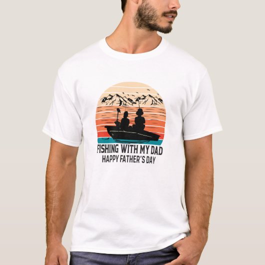 Gevist met mijn vader vrolijke Vaderdag T-shirt (Voorkant)