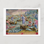 Gevist met nesten en stammen in de baai van Napel Briefkaart (Voorkant)