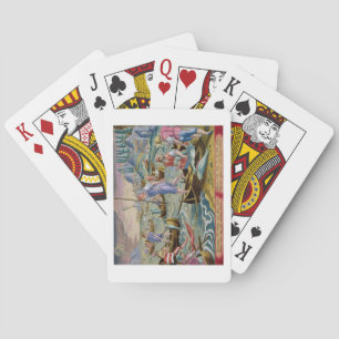 Gevist met nesten en stammen in de baai van Napel Pokerkaarten