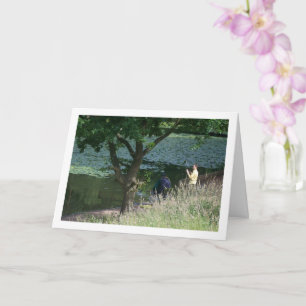 Gevist met opa portret kaart