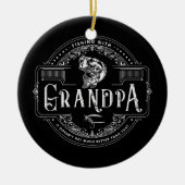 Gevist met opa wordt niet veel beter keramisch ornament (Voorkant)