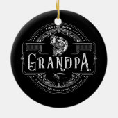 Gevist met opa wordt niet veel beter keramisch ornament (Achterkant)