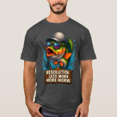 Gevist met papa gevoed door Laughter Angler T-shirt (Voorkant)