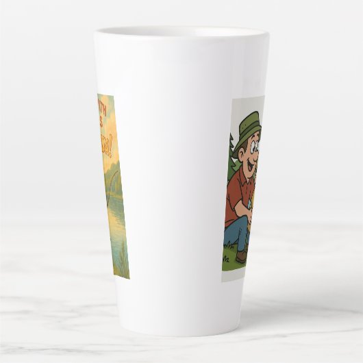 Gevist met papa is echt leuk! latte mok (Voorkant)