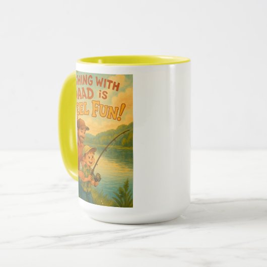 Gevist met papa is echt leuk! mok (Voorkant links)