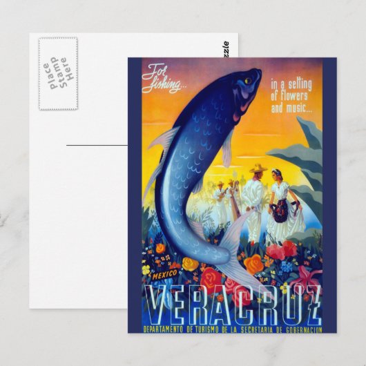  Gevist Mexicaans reistoerisme Vera Cruz Briefkaart (Voorkant / Achterkant)