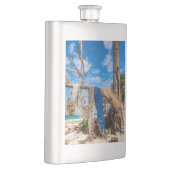 Gevist netten die op het strand drogen flacon (Rechts)