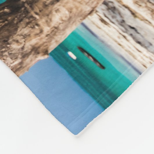 Gevist netten die op het strand drogen fleece deken (Hoek)