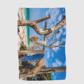 Gevist netten die op het strand drogen golfhanddoek (Voorkant)