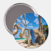 Gevist netten die op het strand drogen magneet (Voorkant / Achterkant)