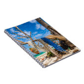 Gevist netten die op het strand drogen notitieboek (Rechterzijde)