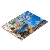 Gevist netten die op het strand drogen notitieboek (Linkerzijde)