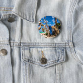 Gevist netten die op het strand drogen ronde button 5,7 cm (In situ)