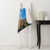 Gevist netten die op het strand drogen sherpa deken (In situ)