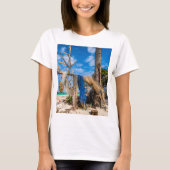 Gevist netten die op het strand drogen t-shirt (Voorkant)