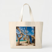 Gevist netten drogen op de grote canvas tas op het (Voorkant)