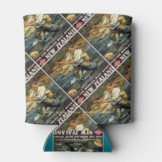 "Gevist Nieuw-Zeeland-" Blikjeskoeler (Achterkant)