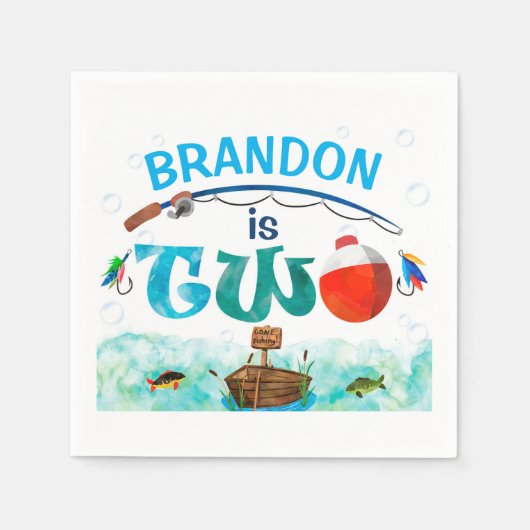 Gevist O-vis-ally 2e verjaardagsfeestje Servet (Voorkant)