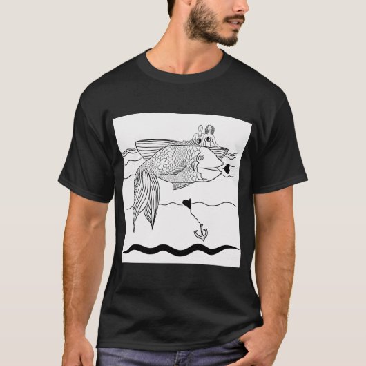 Gevist om te vissen t-shirt (Voorkant)