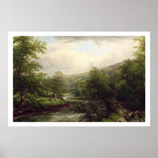 Gevist op de dee, 1861 (olie op canvas) poster (Voorkant)