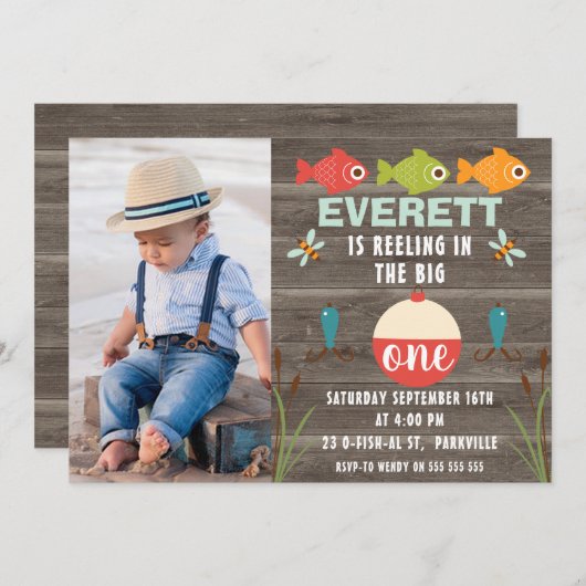 Gevist op de grote verjaardagsuitnodiging kaart (Voorkant / Achterkant)