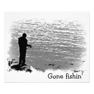 Gevist op het meer foto afdruk