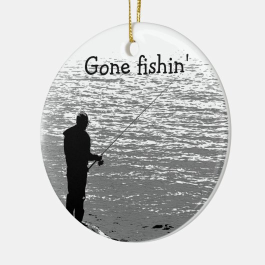 Gevist op het meer keramisch ornament (Links)