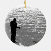 Gevist op het meer keramisch ornament (Achterkant)