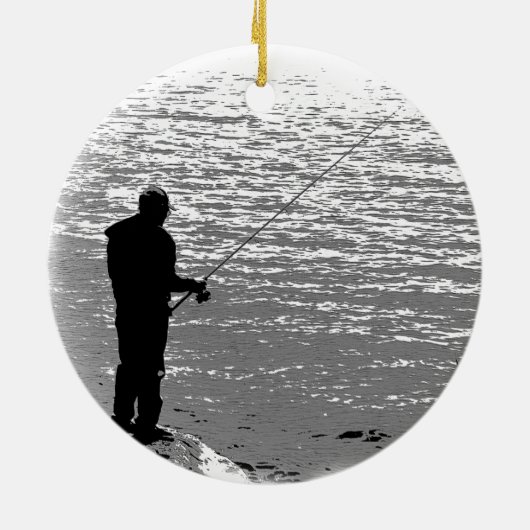 Gevist op het meer keramisch ornament (Achterkant)