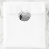 Gevist op het meer ronde sticker (Tas)