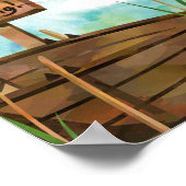 Gevist op het welkomstbord voor o-vis-visbondgenot poster (Hoek)