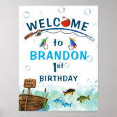 Gevist op het welkomstbord voor o-vis-visbondgenot poster (Voorkant)