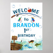 Gevist op het welkomstbord voor o-vis-visbondgenot poster (Voorkant)